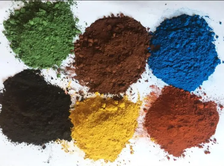 

Black Brown Yellow Green Orange Blue Iron Oxide Inorganic Pigment Powder