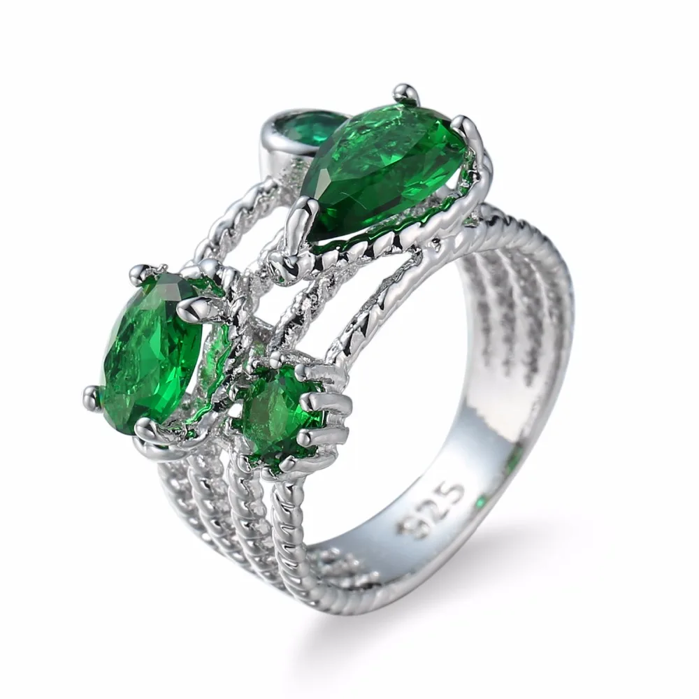 

YWOSPX New Zircon Couple Rings For Women Fashion Nice Silver Color Jewelry Romantic Imperial Lover Statement Ring Gifts Y30