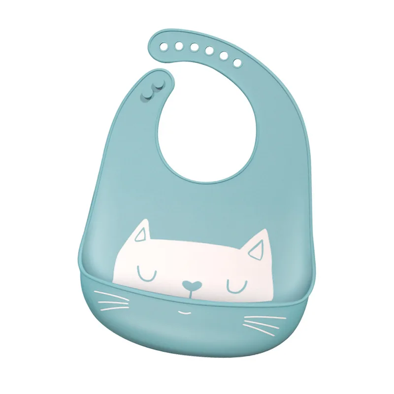 

Baby Bibs Waterproof Silicone Bibs Burp Cloths Toddler Kids Adjustable Feeding Apron Saliva Bandana