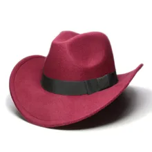 LUCKYLIANJI шерстяного фетра Малыш дизайн Западная Bull резинка с тесьмой шляпа фетровая шляпа в стиле джаз шляпа ковбойская пастушка Панама для детей