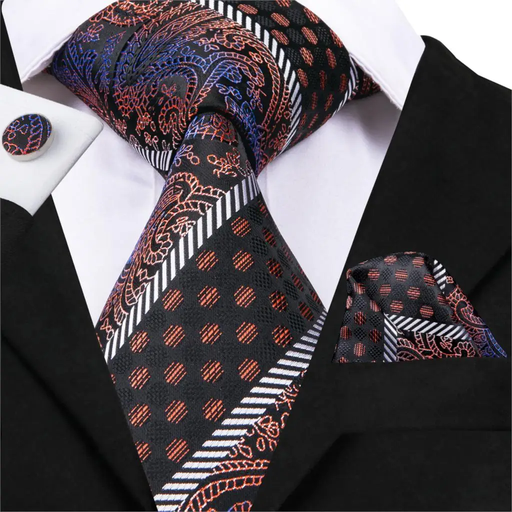 Новое поступление мужские галстуки 100% шелк Одежда высшего качества галстуки полосатый рисунок коричневый модные стильный галстук