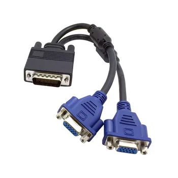 

1pcs/lot DMS 59 to VAG cable DMS-59 to Dual VGA Video Cable 59pin DVI TO 2 VGA port cable 20cm