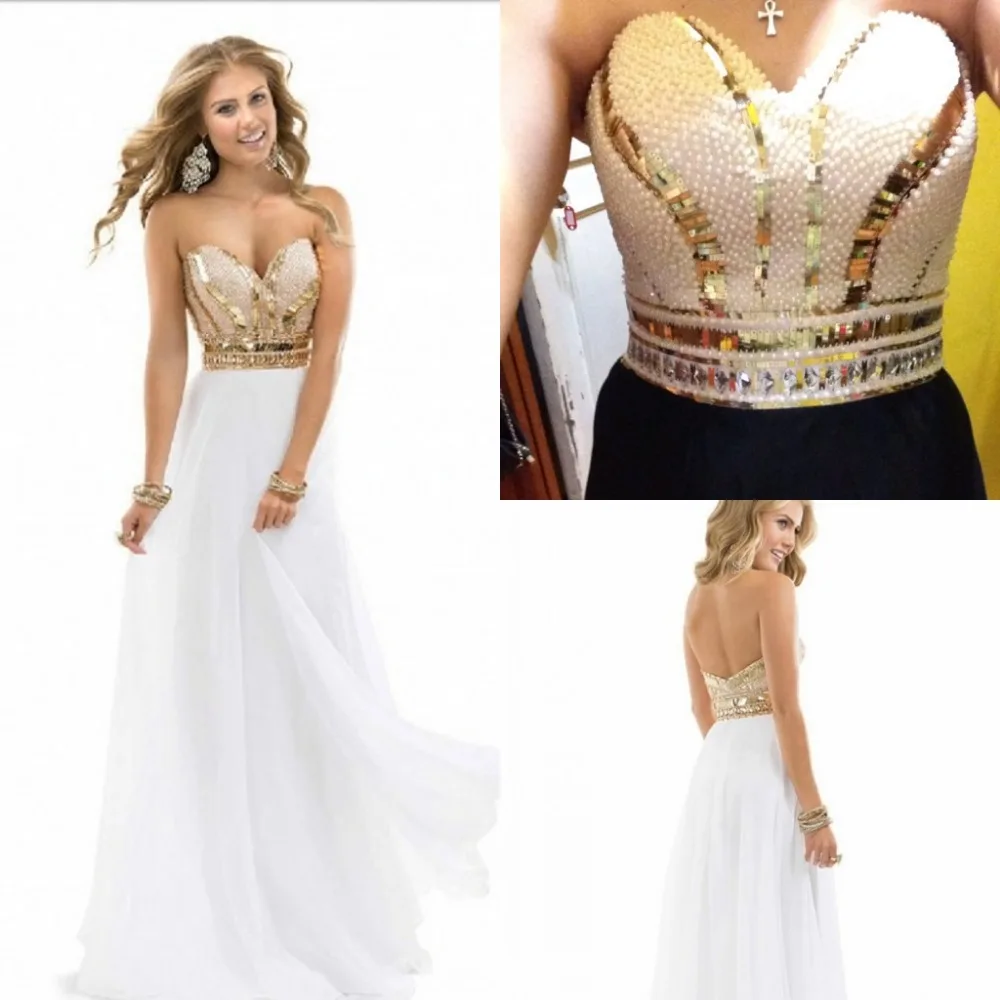 

robe de soriee New Fashion Sweetheart Pearls Long Chiffon Prom Dresses 2019 Elegant Formal Evening Gowns Vestido De Festa