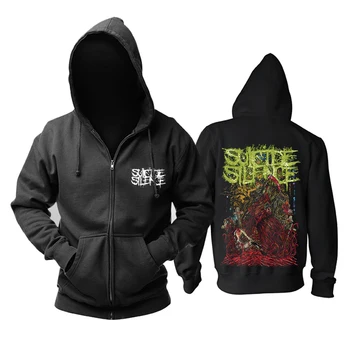 

Bloodhoof Suicide Silence metal Deathcore Men's zipper HOODIE Asian Size