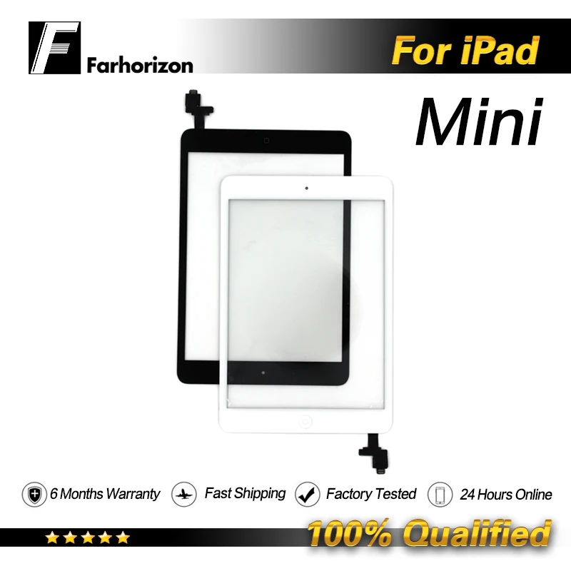 Оптовая продажа 20 шт./лот сменная сенсорная панель для iPad Mini 1 2 стеклянная с