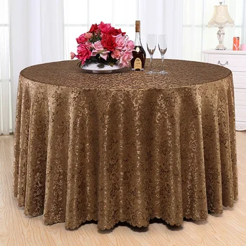 

High Qualty Jacquard Fabric Round Table Cloth Polyester Rectangular Table Covers Hotel Party TOP Tablecloth Wedding Decoration