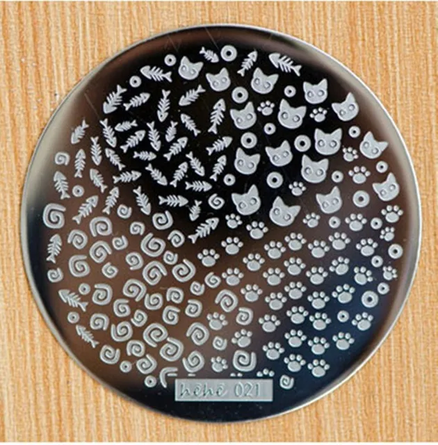 Fish Cat Pattern Design Plate hehe21 Series Nail Art Image Konad ... Fish Cat Pattern Design Plate hehe21 Series Nail Art Image Konad ...