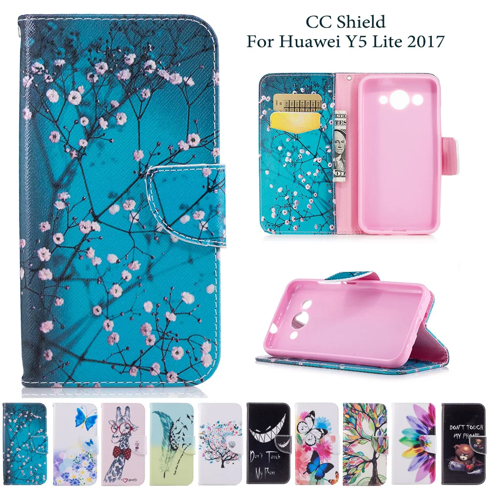 Флип чехол для Huawei Y5 Lite 2017 CRO L03 L23 телефона кожаный Y 5 Crow чехлы|case for huawei y5|flip casecase |