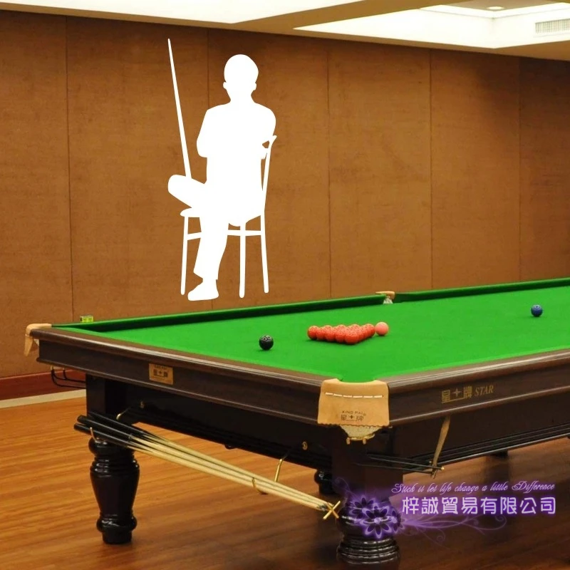 Dctal Billiards Sticker Snooker Decal Posters Vinyl Wall Decals Parede Decor Mural Billiards Sticker