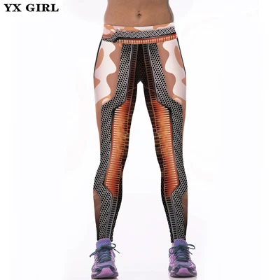 YX леггинсы для девушек, женские повседневные эластичные леггинсы с рисунком, обтягивающие удобные Молодежные штаны для фитнеса, Прямая поставка - Цвет: 10