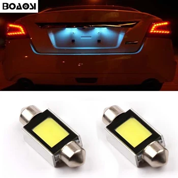 

BOAOSI 2x super bright License plate Light No Error Dome Festoon 36mm Car COB LED For Kia Sportage Cerato car accessories