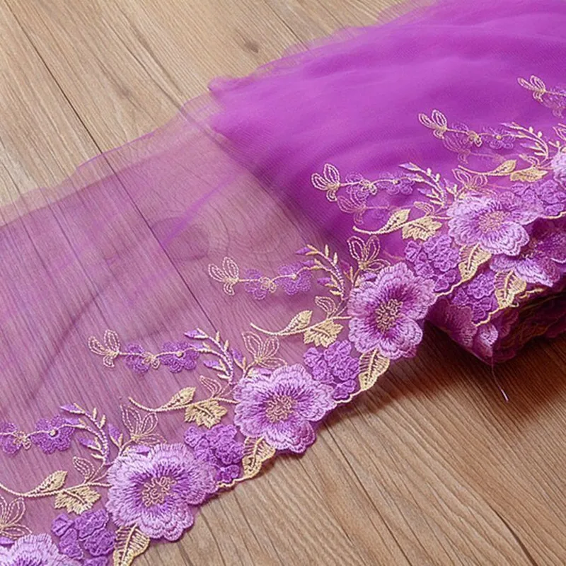 

1Yards red Lace Trim Embroidered Flowers Lace Fabric 7.09 Inches Wide DIY Craft&Sewing Dress Clothing Accessories High Quality