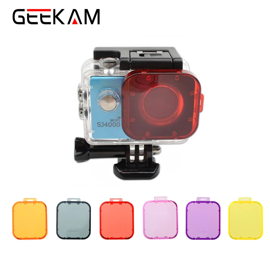 Geekam For Gopro 6pcs Lot Gopro Hero 5 Accessories Diving Filters