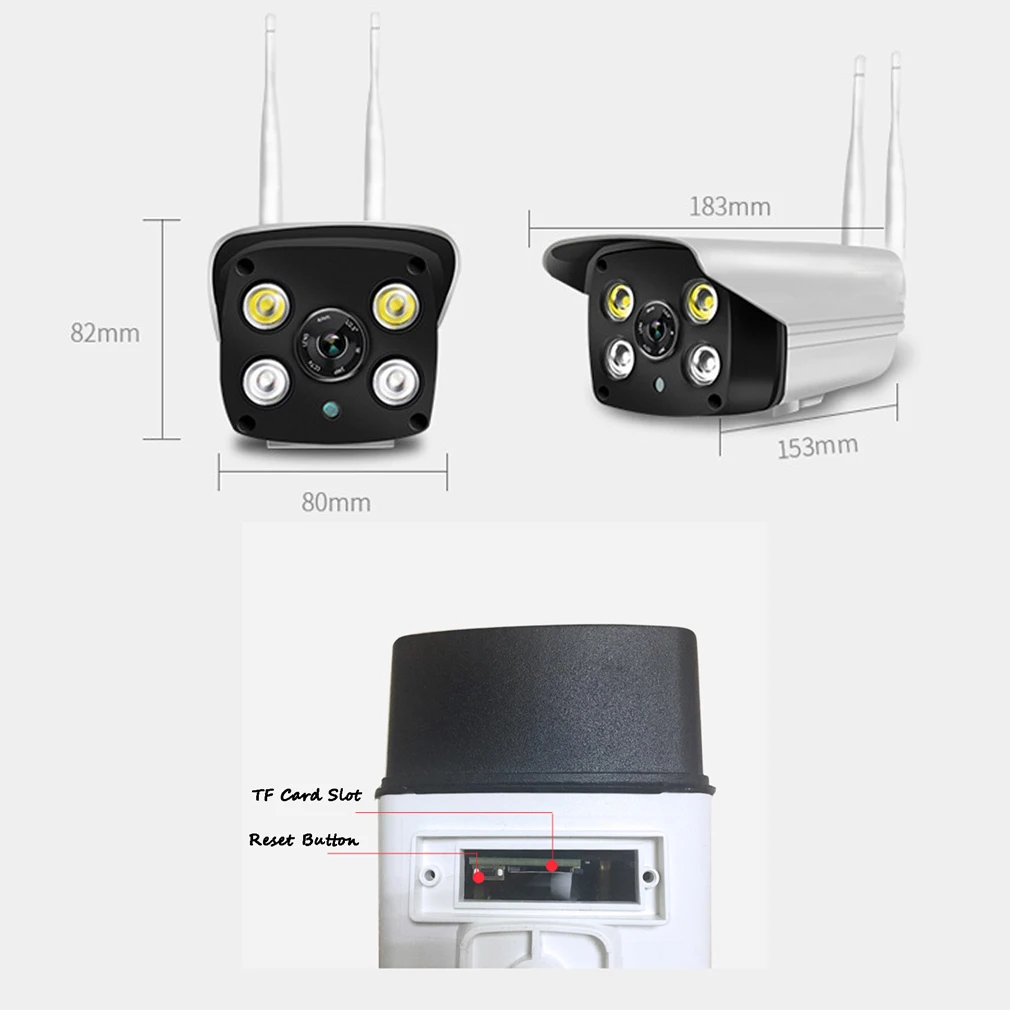 Домашняя безопасность 1080 P наружная Wifi ИК ночного видения беспроводная ip-камера аудио домашняя CCTV; Аудио запись наблюдения детский монитор