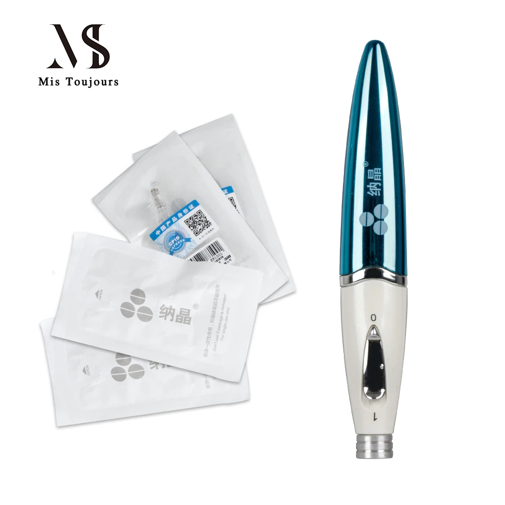 

Nano Micro-needling Pen With 4PCS Mezoroller Needles For skin texture & tone Improvement Anti-aging Skin Care Tool
