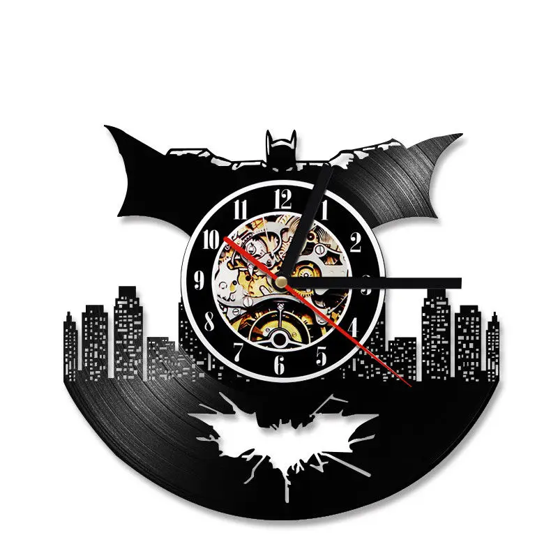 Classic Batman Wall Clock Modern Design Retro Style Black Clocks