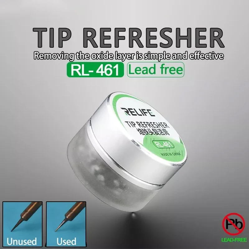 

Lead-Free Soldering Iron Tip Refresher Clean Paste for Oxide Solder Tip Head Resurrection Cream