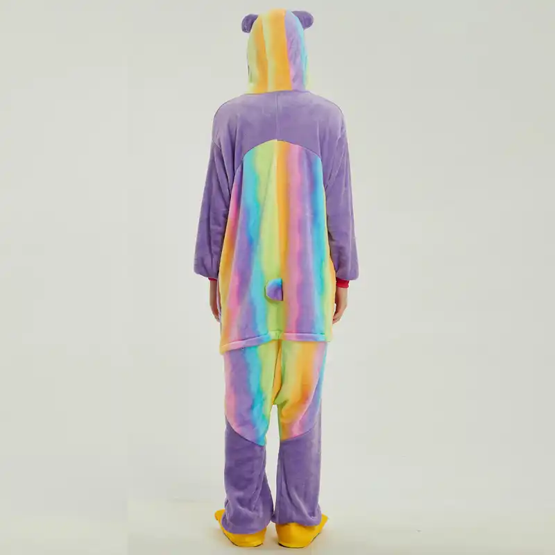 care bear Пижамы с радужной пандой кигуруми женские тапочки для взрослых комбинезон