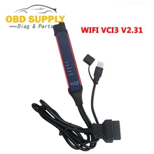 Mais novo V2.31 VCI-3 OBD2 Conector VCI3 Wi-fi Sem Fio Profissional Caminhão Ferramenta de Diagnóstico com 3 SDP3 2.31 VCI