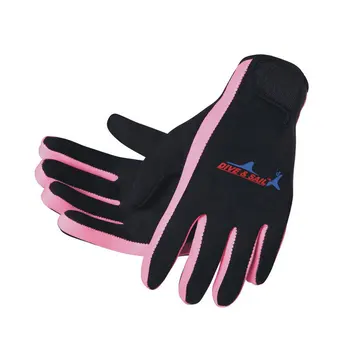 

1.5 mm Neoprene Gloves 3 Colors Pink Yellow Blue Five Finger Diving Gloves