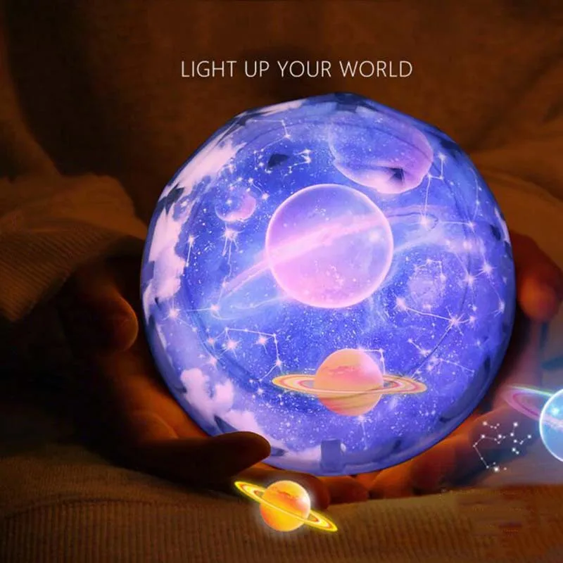 Магия планетарный проектор светодиодный ночник Вселенная 3D лампа красочные мигает звездное небо проекционный светильник дети Best подарок