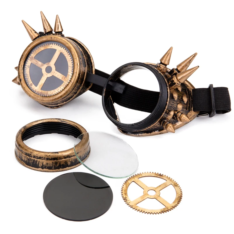 

C.F.GOGGLE Rivet Vintage Steampunk Goggle Glasses Party Sunglasses Retro Victorian Gothic Cosplay Rivet Steam Punk Eyewear