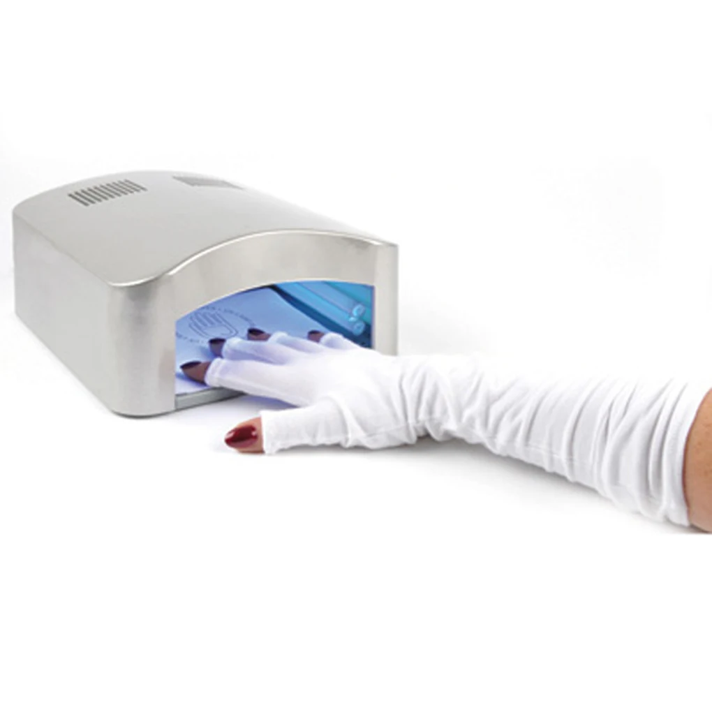1 Pair Nails UV Protection Gloves with Fingers UV Gloves for UV Lamp