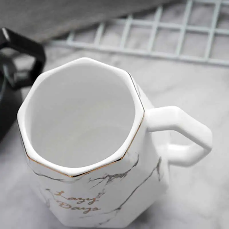 Скандинавская кружка с мраморной текстурой керамическая большая кофейная чашка для чая XH8Z