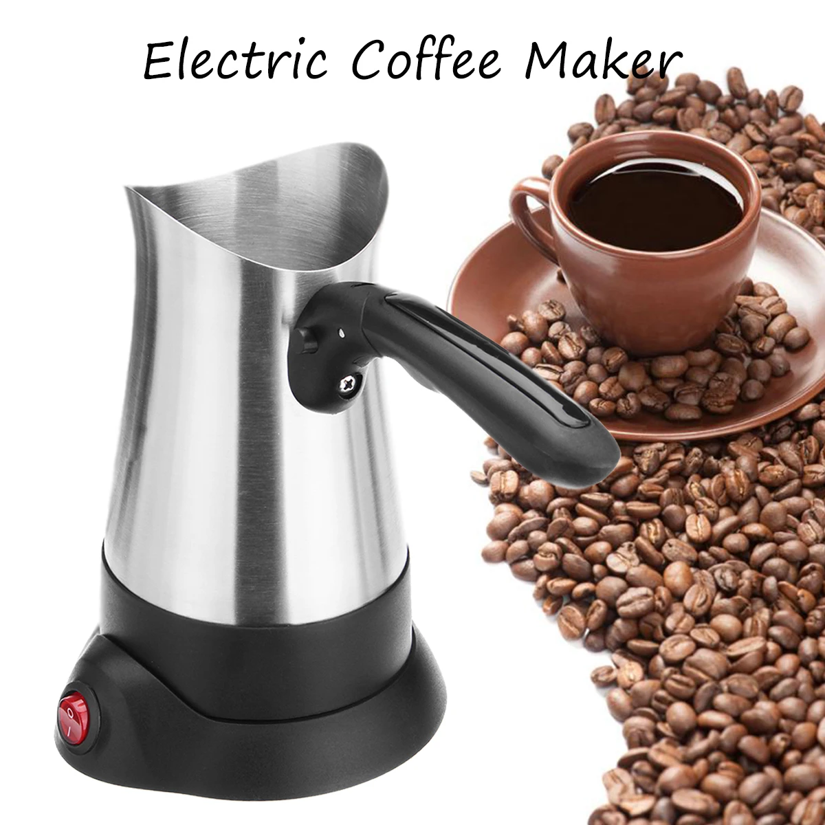 

270ML Stainless Steel Italian espresso Coffee Percolator Electric Machine 800W Coffee Pots Portable Moka Coffe Heating Maker Pot