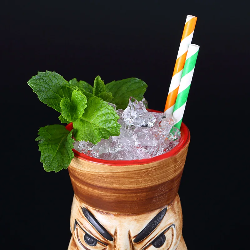 Матовое моделирование зомби Коктейльная керамическая чашка tiki кружка для вина 470