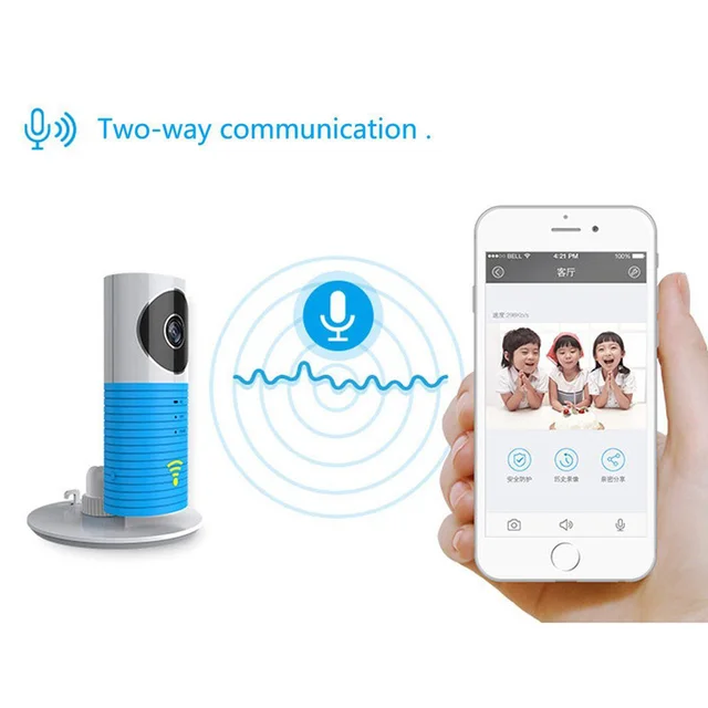 Blueskysea Clever Dog Wifi Home Security IP Camera Baby Monitor Intercom Smart Phone Audio Night Vision cam de seguridad P4PM
