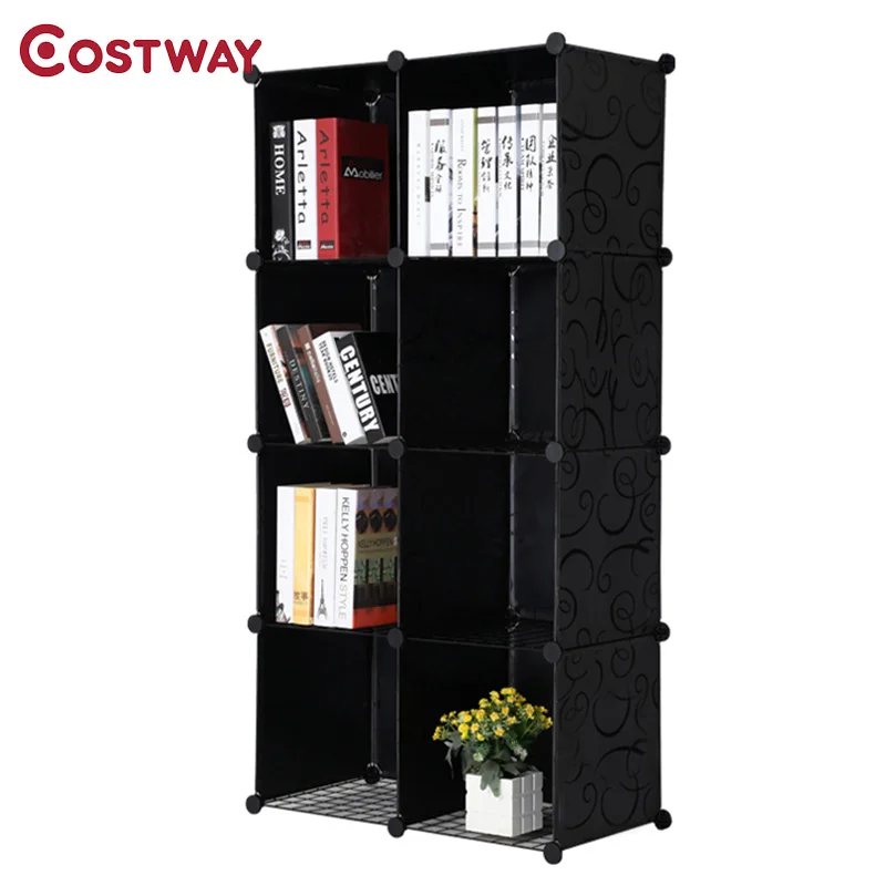 Книжная полка COSTWAY стеллаж для книг детская Подставка книжный шкаф домашней