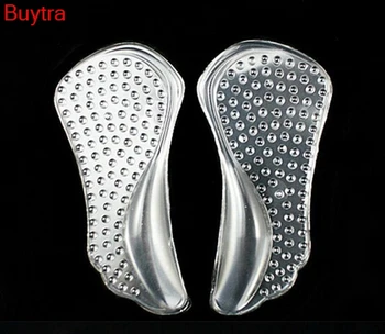 

1Pair Women Massaging Soft Silicone Gel Insoles Feet Cushion Half Heel Insole Shoe Pad Height Increase Foot Massager Care
