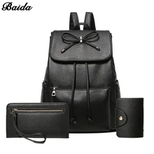 2017 NEW Vintage Women Backpack Stylish Daypack Youth Leather School Shoulder Bagpack Female Casual Lady Bag