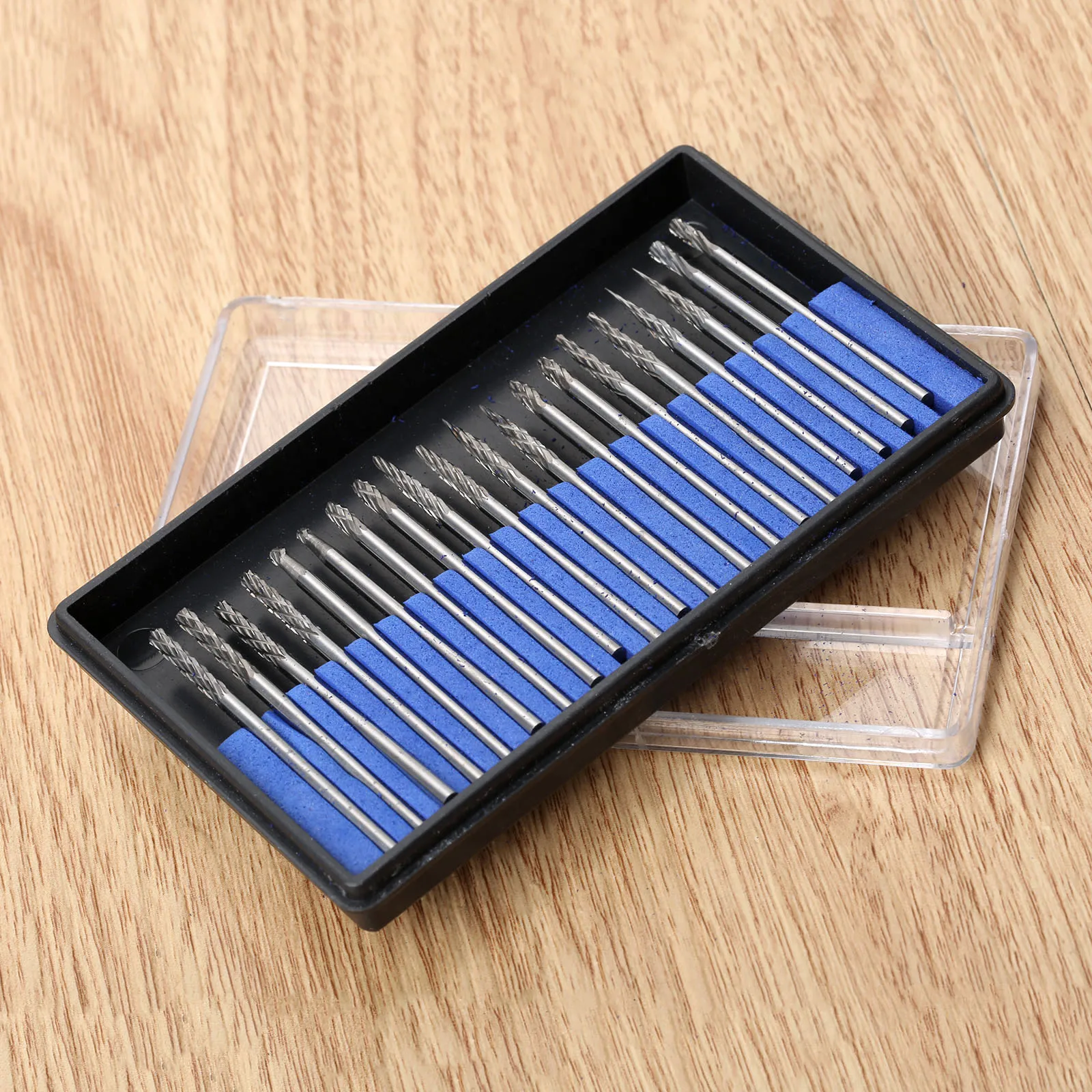 

20Pc 2.34x2.34mm Grinding Tungsten Steel Rotary File Diamond Burr Set Engraving Polishing Carving Cutter Head Dremel Rotary Tool