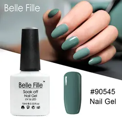 Belle Fille ногтей гель УФ Vernis полу постоянными темно-зеленый Лаки Маникюр УФ-лак гель лак для ногтей Soak Off ногтей