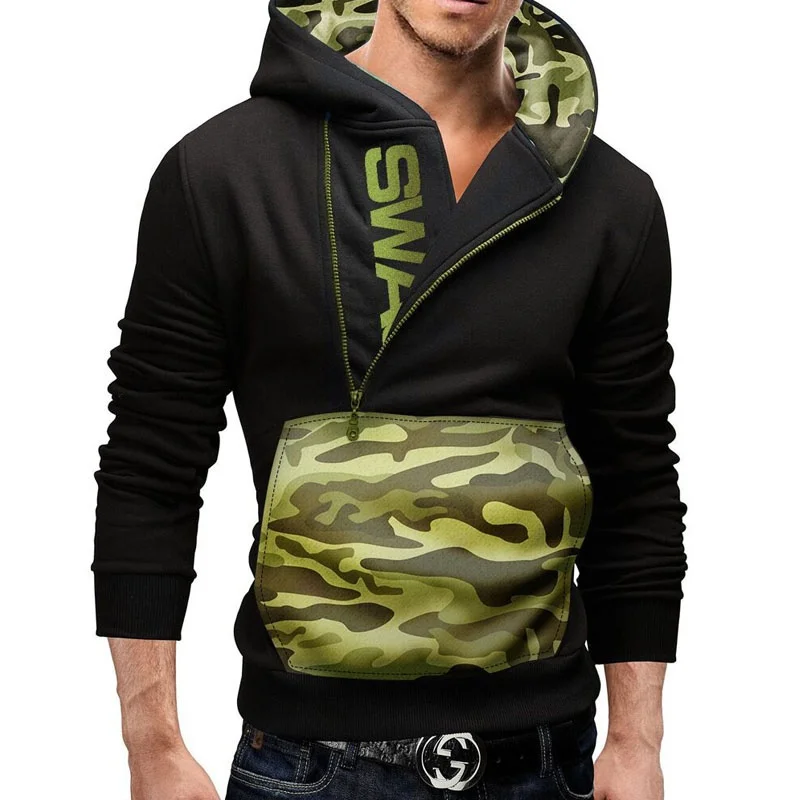 

Dropshipping Men Pullover Letter Print anime clothing Hoodie Sweatshirt SWAG military black Hooded male warm Jacket Coat