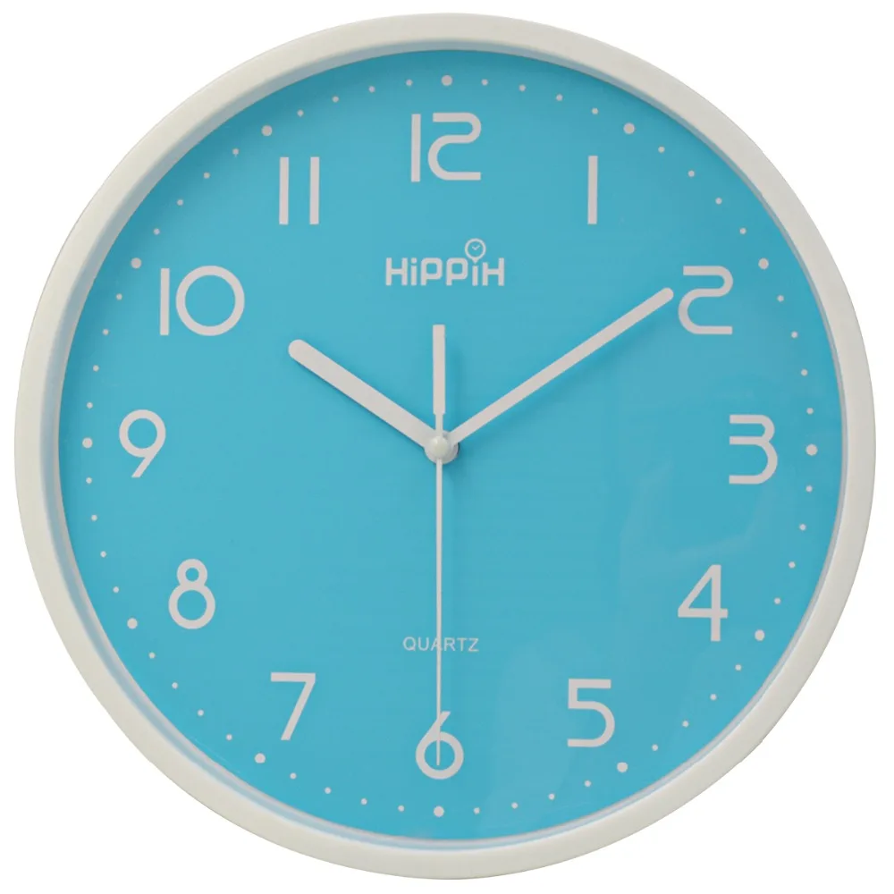 Hippih 10 Inches Plastic Wall Clock Modern Silent Clocks New Arrival