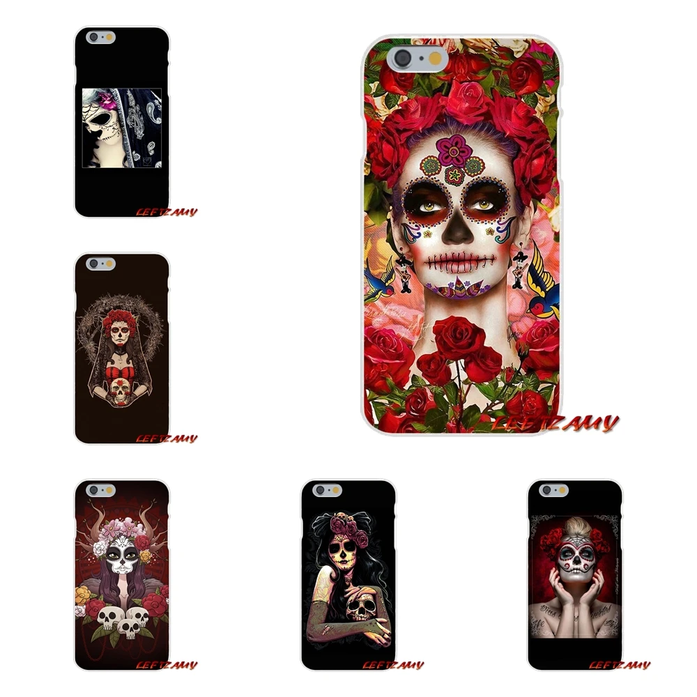 

Beautiful rose girl Skull Catrina Transparent TPU Covers For Motorola Moto G LG Spirit G2 G3 Mini G4 G5 K4 K7 K8 K10 V10 V20 V30