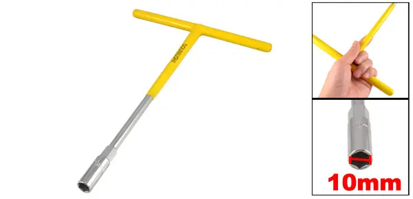 UXCELL 10 мм 13 мм 19 мм шестиугольный гаечный ключ желтый резиновый Т ручка гаечный ключ ручной инструмент для электрика, механика