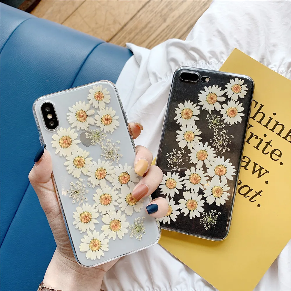 

For iPhone X XS MAX XR case Flower Pattern Transparent Soft Silicon TPU Case on for iphone 8 7 6 6s Plus cover Coque