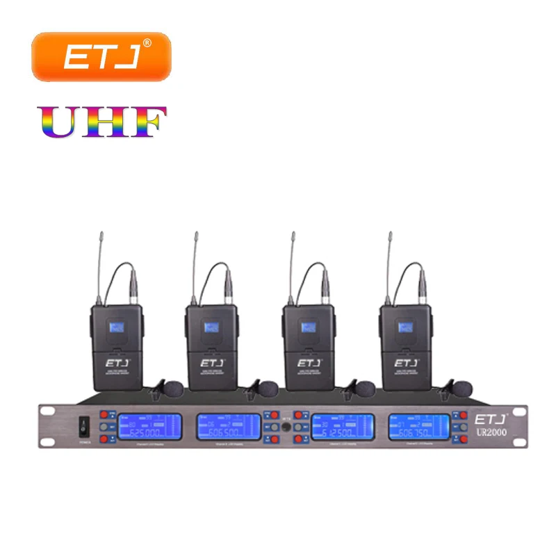 Профессиональный UHF беспроводной микрофон 4 передатчик ручной сценический производительность UR2000 микрофон