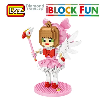 

LOZ Sakura Card Captor Figure Model Blocks Toy iBlock Fun Diamond Action Cartoon Tarot Sailor Moon For Children Girl Kid Gift