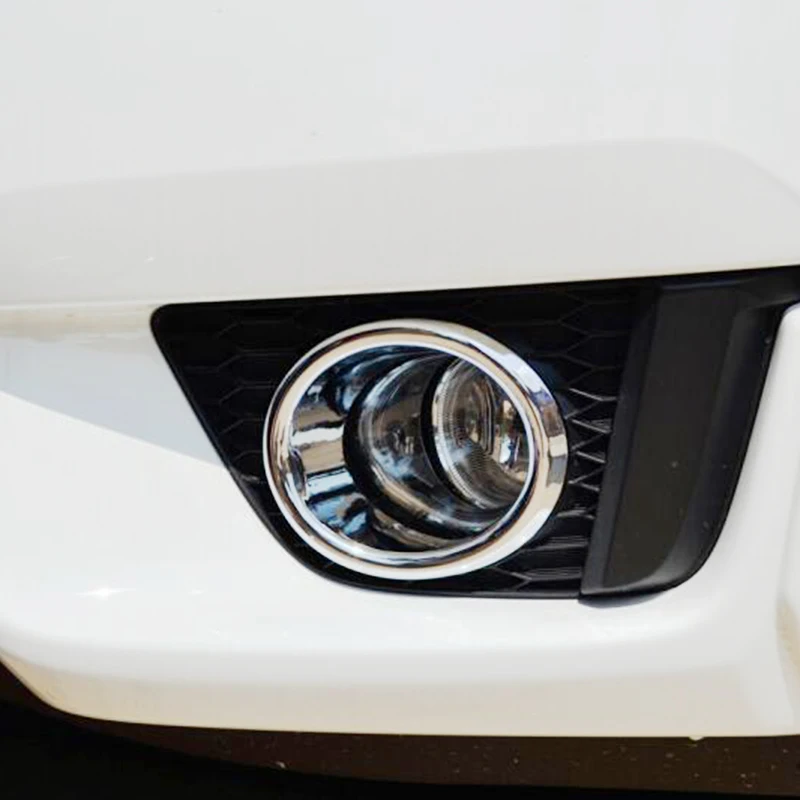 

For Honda FIT JAZZ 2014 2015 2016 ABS Chrome Car front fog lamp light frame cover trim sticker car styling accessories 2PCS