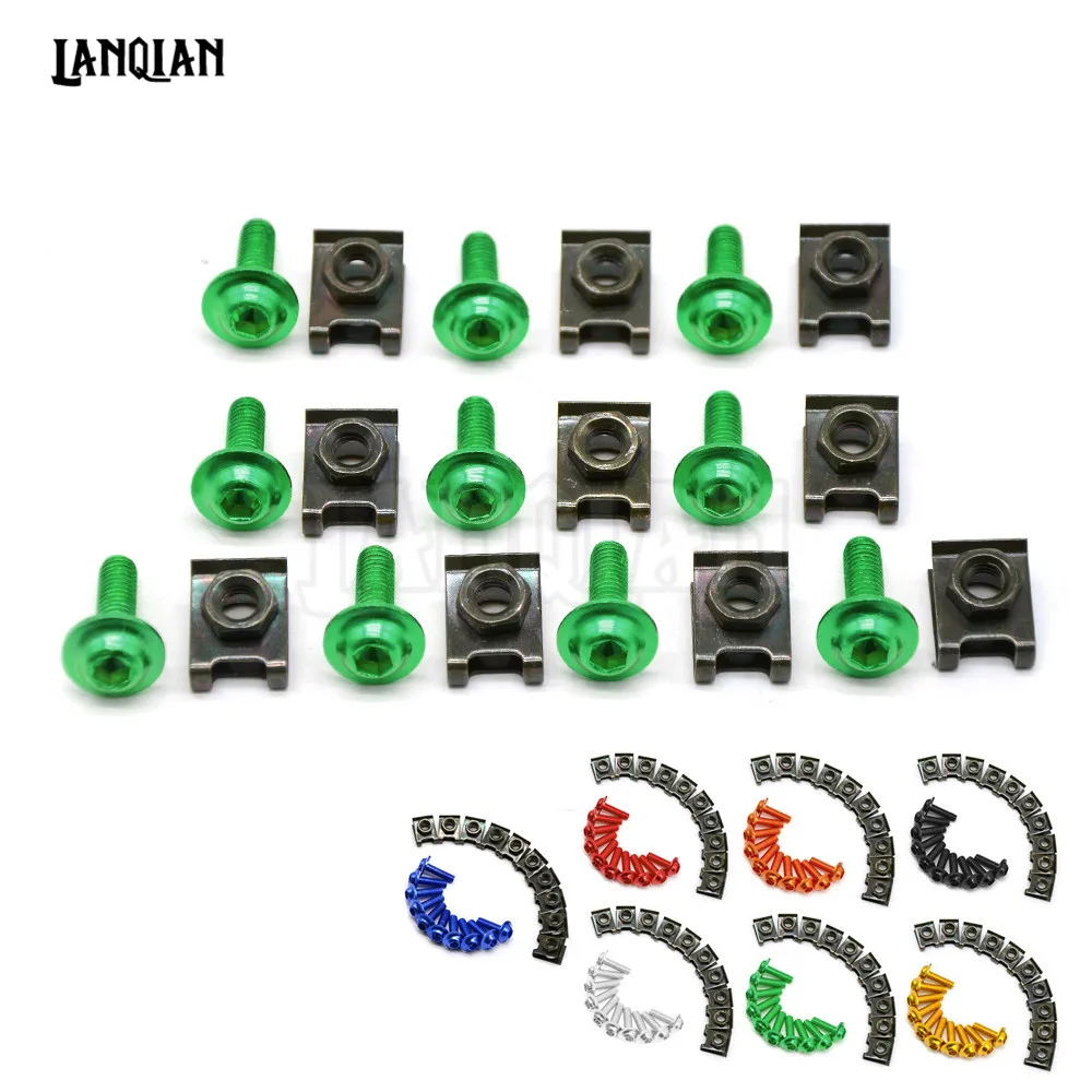 

10PCS 6mm CNC motorcycle body work fairing bolts screws For Kawasaki Zephyr 750 ZX10R ZX-10R ZX 10R ZX10 ZX 6R 636