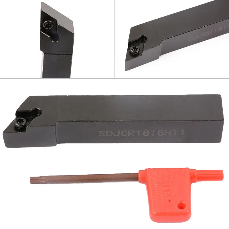 

SDJCR1616H11 Lathe External Turning Tools Cutter Holder+t15 Wrench For DCMT 11T3
