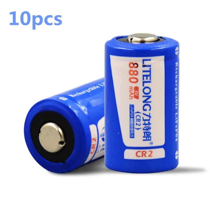

10pcs/lot Original 3V Cr2 rechargeable battery high capacity 880mah lithium ion rechargeable battery for camera lithium battery