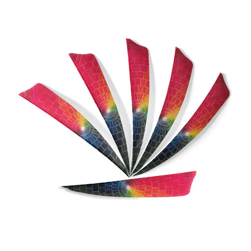 50pcs 4inch Arrow Feathers Colorful Natural Turkey Feather Right Wing Fletches Vanes For Hunting Shooting Arcehry Accessories - Цвет: Color10