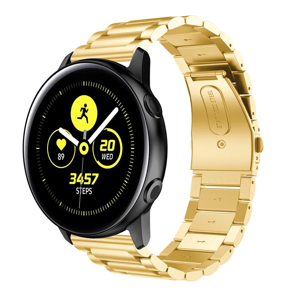 Ремешок для часов Gear S3 Frontier Samsung Galaxy watch active 46 мм 42 22 20 ремешок из нержавеющей стали