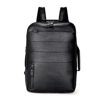 

2019 Men Backpack Waterproof PU Leather Travel Bag Man Big Capacity Male Mochila Laptop Bag Teenager Business computer Backpacks